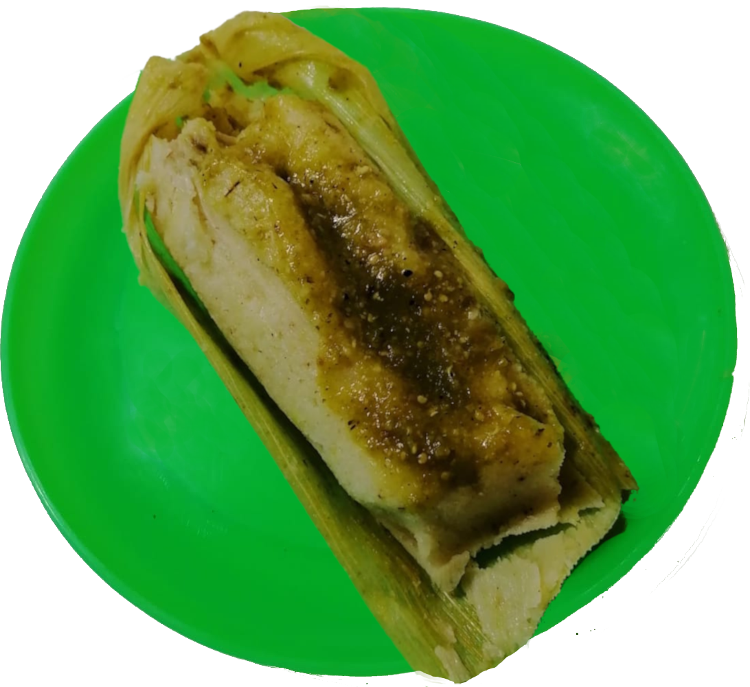 Tamal de Puerco en Salsa Verde